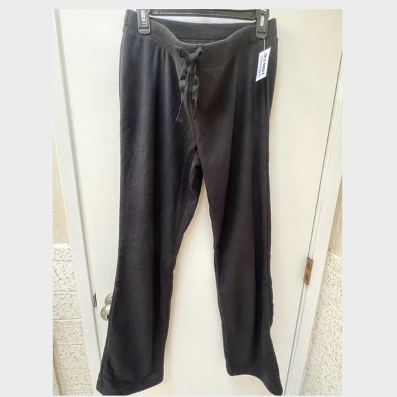 NWT Old Navy Mid-Rise Microfleece Pajama / Sweatpants; Black; Medium (Regular) - Picture 7 of 9
